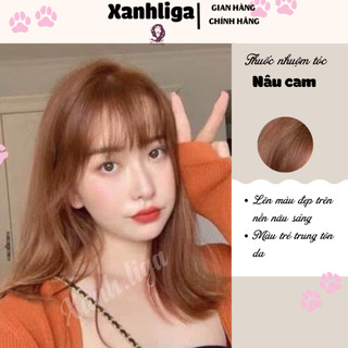 Thuốc nhuộm tóc màu nâu cam+ tặng kèm trợ dưỡng - Ngọc Khuê Shop - Xanh Liga