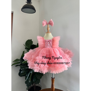 VÁY CÔNG CHÚA LOLITA Nhung Nguyễn Váy Đầm Công chúa Bé Gái Cao Cấp Tặng Kèm Cài
