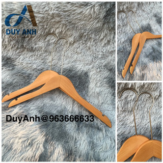 Móc áo gỗ nữ vàng tròn