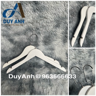 Móc Áo Gỗ Nữ Trắng Tròn