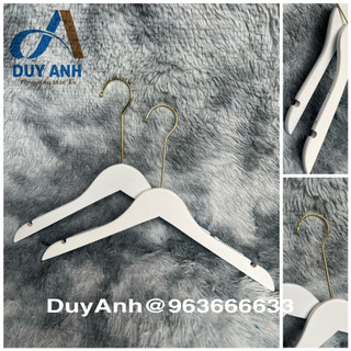 Móc Áo Gỗ Nữ Trắng Tròn
