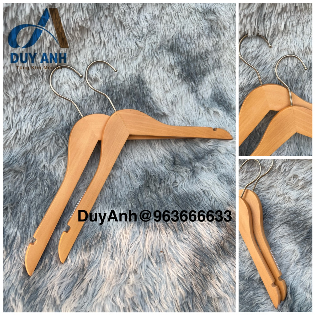 Móc áo gỗ nữ vàng tròn