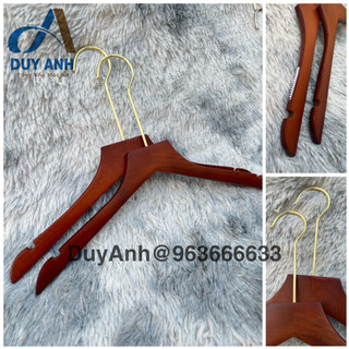 Móc Áo Gỗ Nữ Nâu Bằng