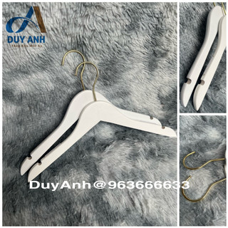 Móc Áo Gỗ Nữ Trắng Tròn