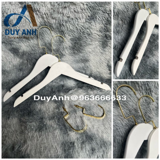 Móc Áo Gỗ Nữ Trắng Tròn