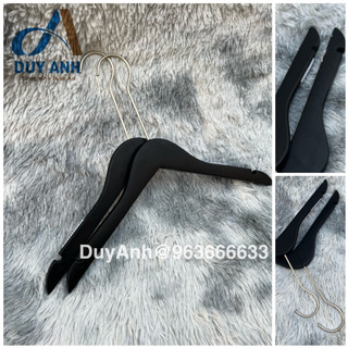 Móc Áo Gỗ Nữ Đen Tròn