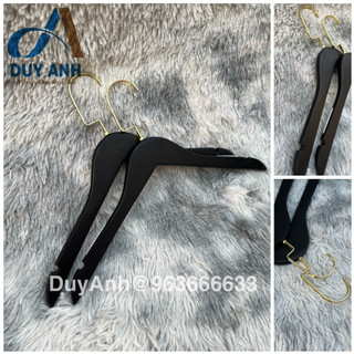Móc Áo Gỗ Nữ Đen Tròn