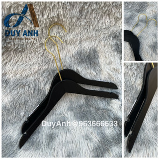 Móc Áo Gỗ Nữ Đen Tròn