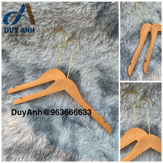 Móc áo gỗ nữ vàng tròn