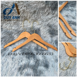 Móc áo gỗ nữ vàng tròn