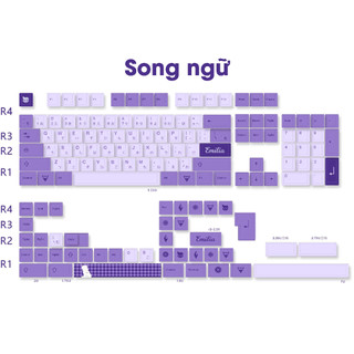 Bộ Keycap Frost Witch Song Ngữ PBT dyesub