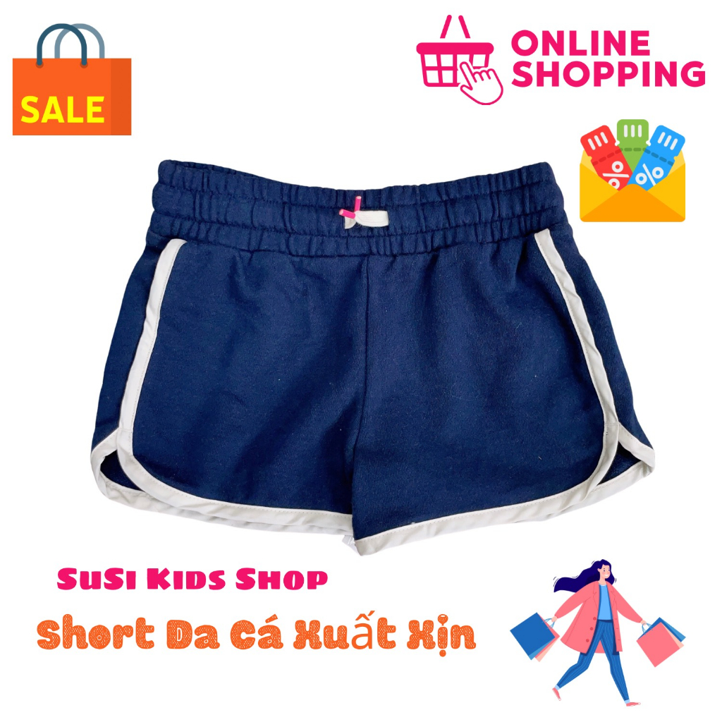 Short Da Cá Bé Gái GAP - Chất Da Cá Mềm Mịn - Co Dãn Thoải Mái - Size từ 20-50kg - SuSi Kids Shop