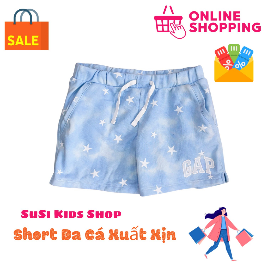 Short Da Cá Bé Gái GAP - Chất Da Cá Mềm Mịn - Co Dãn Thoải Mái - Size từ 20-50kg - SuSi Kids Shop