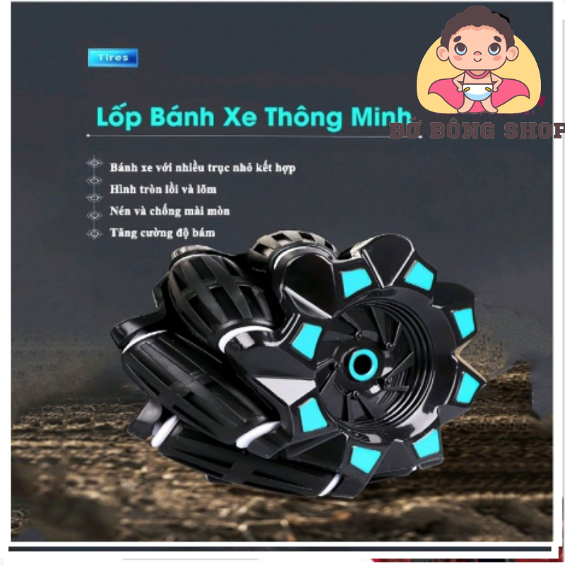 Xe tăng điều khiển từ xa phóng bi nước , Sạc Pin nhanh, Pin trâu, Siêu khỏe