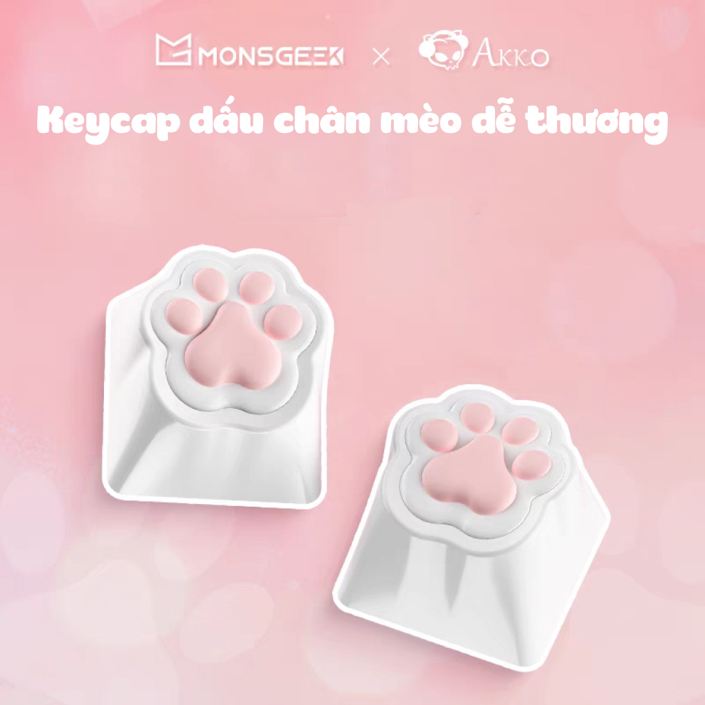 Keycap hình dấu chân mèo AKKO X MONSGEEK siêu dễ thương