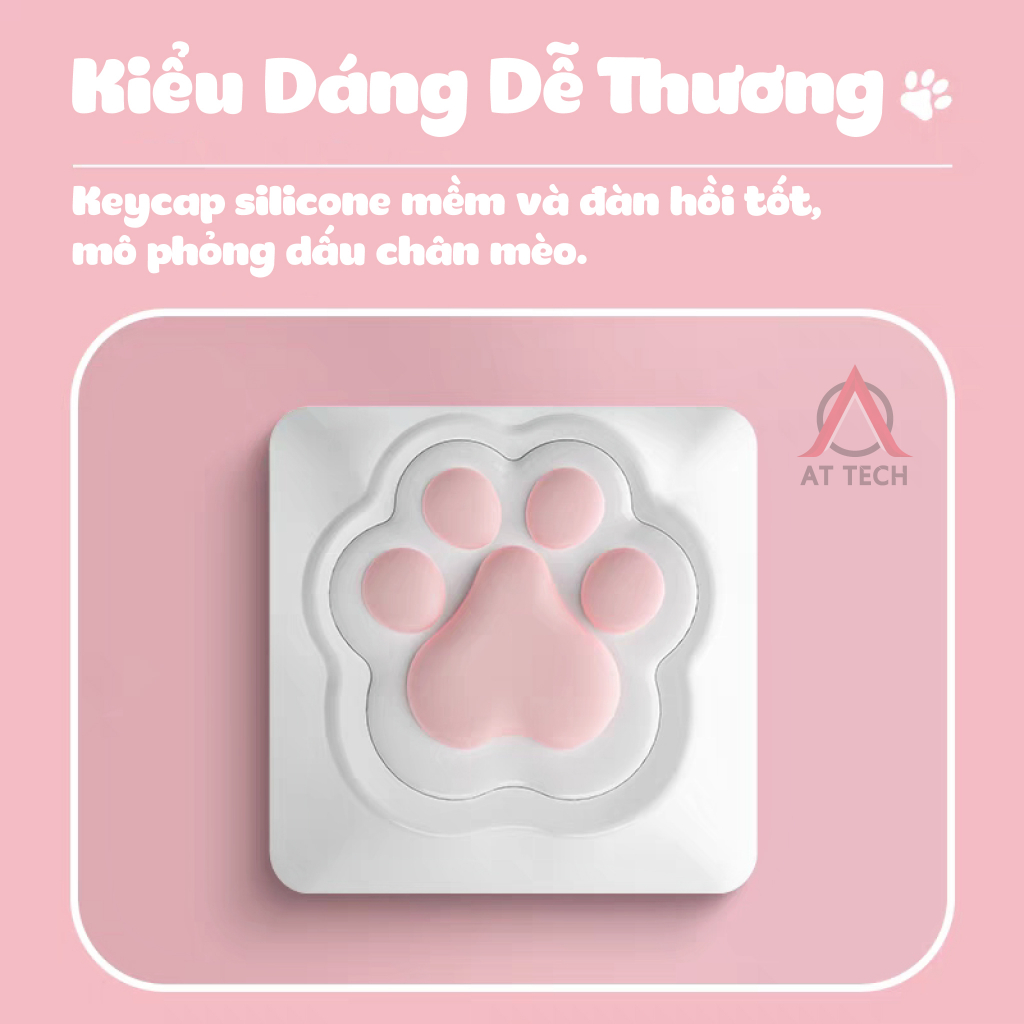 Keycap hình dấu chân mèo AKKO X MONSGEEK siêu dễ thương