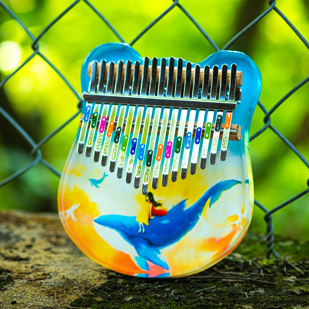 Đàn Kalimba Trong Suốt Pha Lê 17 Phím Chính Hãng - Đầy Đủ Phụ Kiện