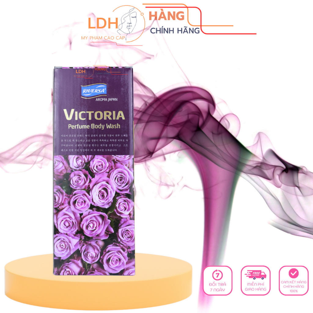 Sữa tắm trắng da dưỡng ẩm hương nước hoa dành cho nam và nữ  VICTORIA