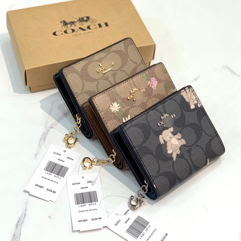 Ví coach snap nắp gập