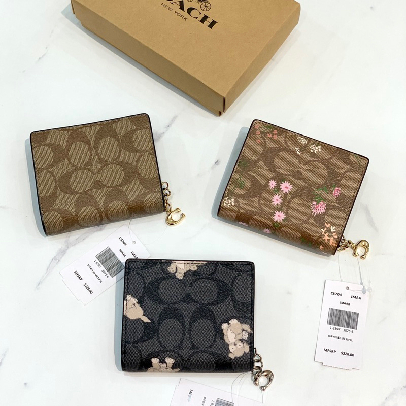 Ví coach snap nắp gập