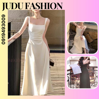 Đầm 2 Dây Màu Trắng Váy Dài JUDU05 Thiết Kế Thích Hợp Chít Eo Khí Chất Kiểu Pháp Chữ A Mẫu Mới Năm 2023 Cho Nữ Mùa Hè