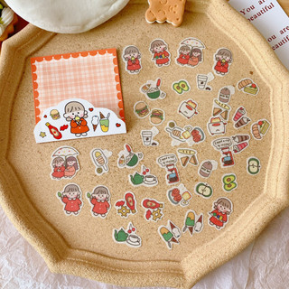 Set 40 miếng sticker nhãn dán hình cô bé dễ thương