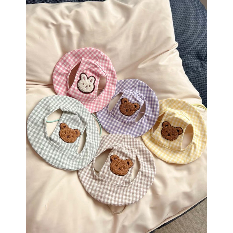 Set yếm dắt + mũ chó mèo đi dạo gấu Teddy dễ thương ✨