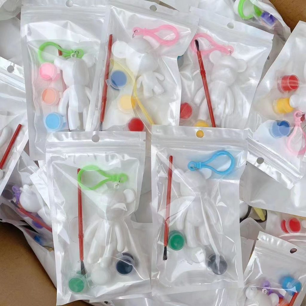 Móc khóa Gấu Bear.brick tự tô màu Handmade DIY - Set Móc Chìa Khóa Tự Tô Màu Thủ Công Handmade