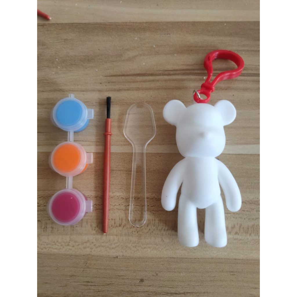Móc khóa Gấu Bear.brick tự tô màu Handmade DIY - Set Móc Chìa Khóa Tự Tô Màu Thủ Công Handmade