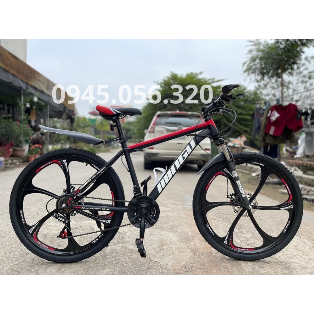 Xe đạp thể thao 26inch MINGU - Phuộc đen chống gỉ giảm sốc trước - Tặng bộ quà tặng phụ kiện xe đầy đủ
