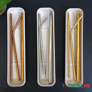 Ống hút Inox bảo vệ sức khỏe & môi trường bộ 05 sản phẩm