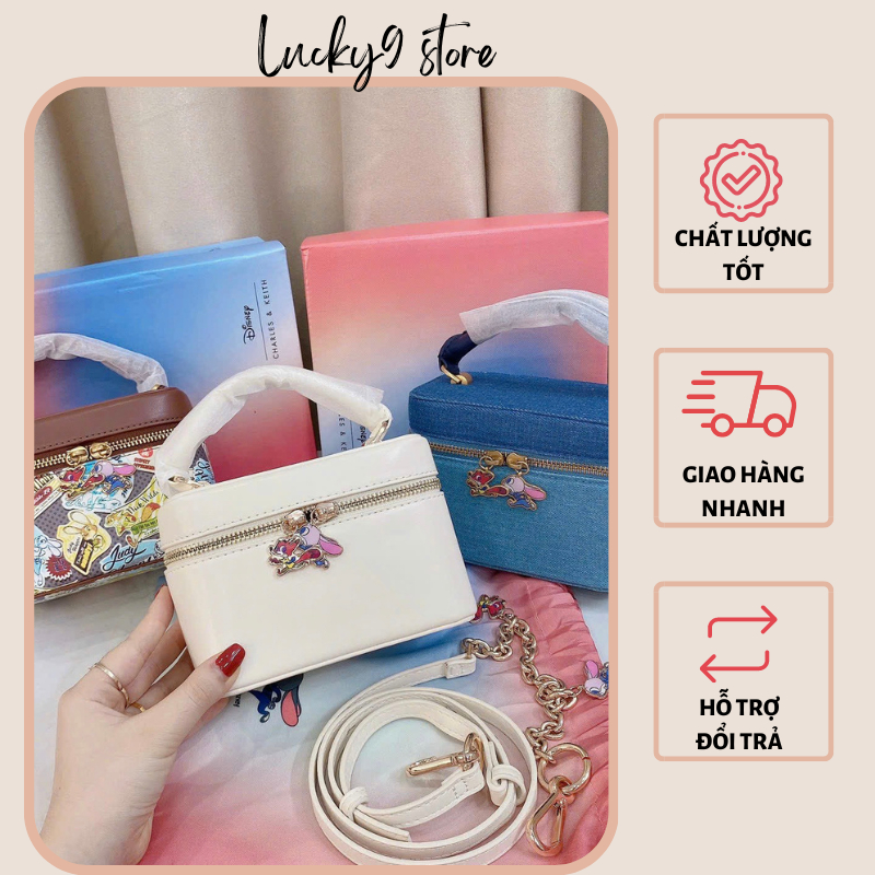 Túi xách nữ túi dis.ney cê ka cốp size 18 gương thỏ kèm dây đeo chéo  bản quà tặng fullbox - Lucky9store