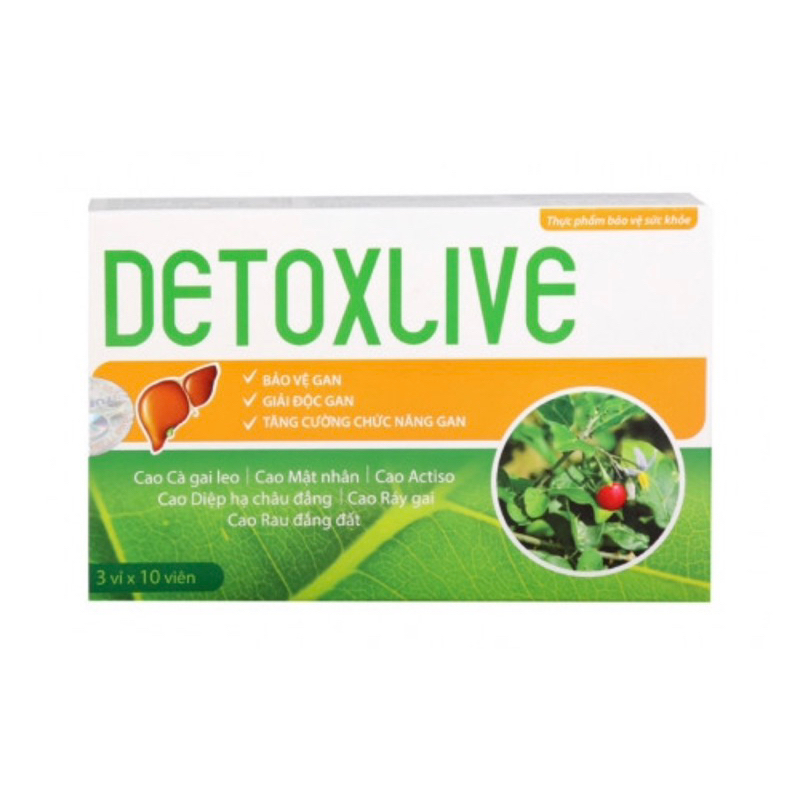 Viên uống mát gan DETOXLIVE Tuệ Linh_giải độc, giảm mẩn ngứa, mề đay, dị ứng, mụn nhọt