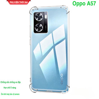 Ốp lưng Oppo A57 / Oppo A77s silicon dẻo trong suốt lồi 4 góc hạn chế ố vàng chống sốc