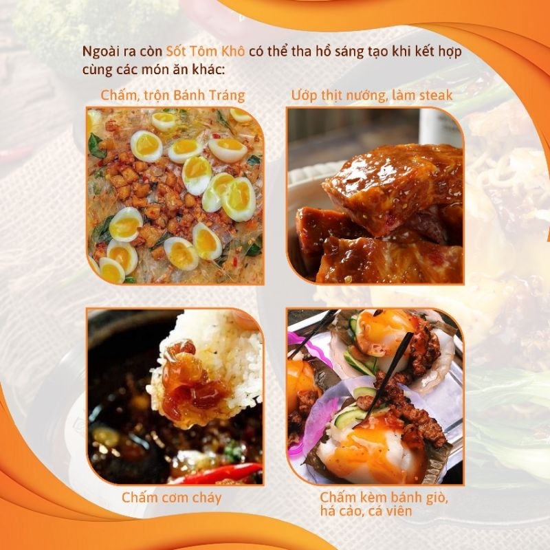 Combo sốt tôm khô và sốt chiên mắm tỏi, dùng trộn mì, chiên nước mắm đủ món