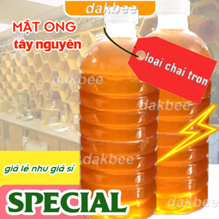 1 Lít (1300g) mật ong rừng hoa cà phê chai trơn dành cho khách mua sỉ - mật ong nguyên chất [ dakbee ]