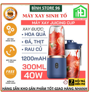 Máy Xay Sinh Tố Juicing Cup 300ML Cầm Tay 6 Lưỡi  Sử Dụng Pin Sạc Cổng USB Siêu Tiện Lợi