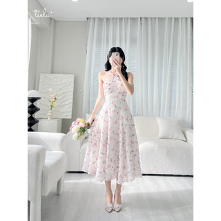 TIELA Đầm váy hoa cổ yếm -Tina Dress