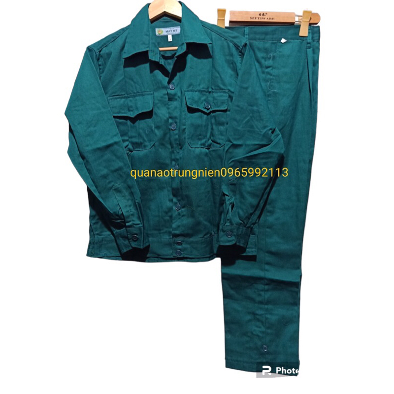 BỘ QUẦN ÁO LAO ĐỘNG màu xanh