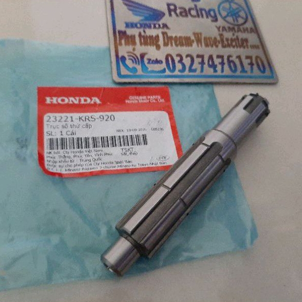 Trục cốt số, nhông tải xe DREAM, WAVE Alpha ....zin honda