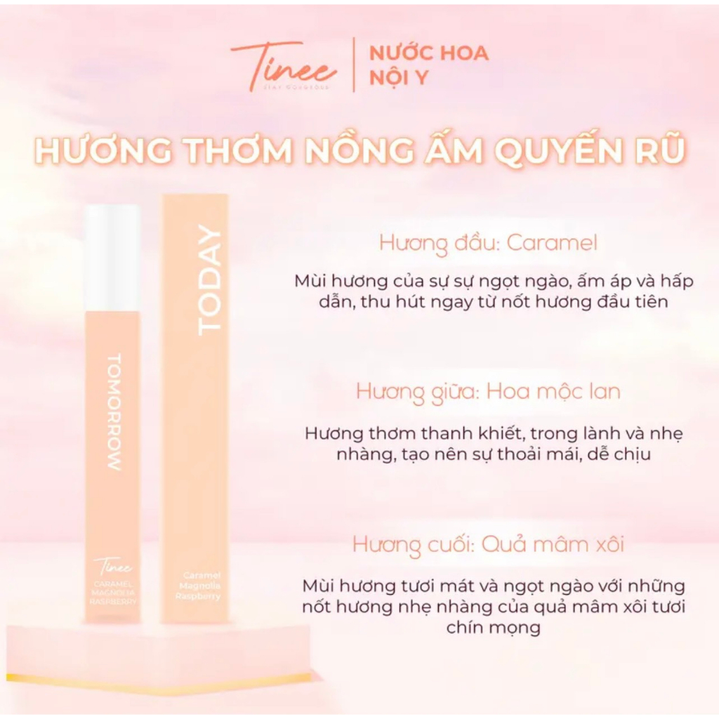 Nước Hoa Vùng Kín Vải Nội Y Tinee  Nước Hoa Vùng Kín 3 Tầng Hương 10ml