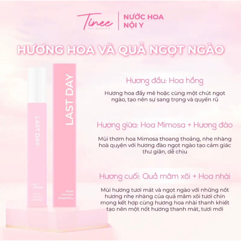 Nước Hoa Vùng Kín Vải Nội Y Tinee  Nước Hoa Vùng Kín 3 Tầng Hương 10ml