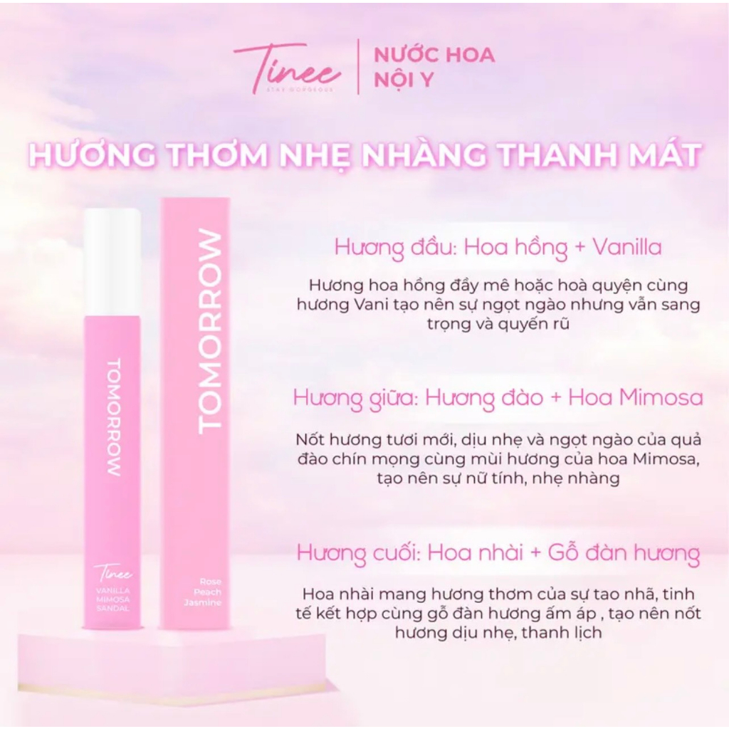 Nước Hoa Vùng Kín Vải Nội Y Tinee  Nước Hoa Vùng Kín 3 Tầng Hương 10ml