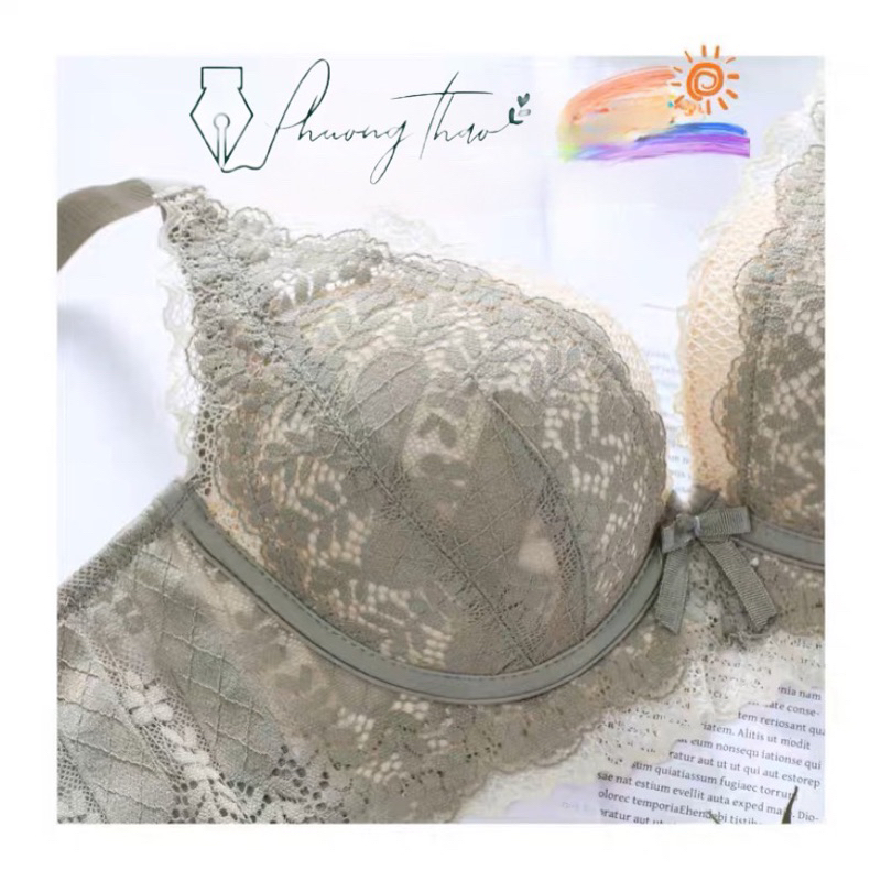 Áo lót nữ ren cao cấp không gọng đệm dày HA239 siêu đẩy nâng ngực tạo khe
