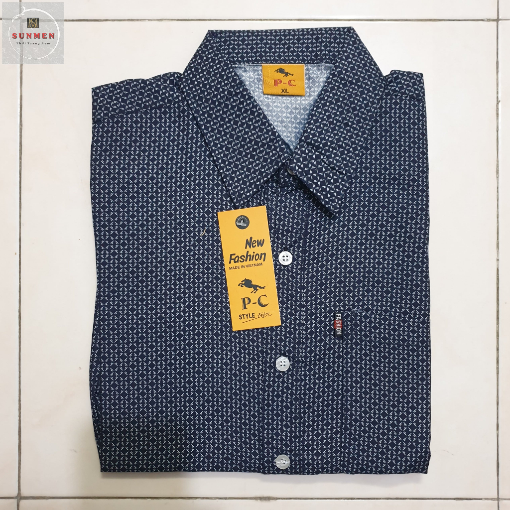Áo Sơ Mi Nam Trung Niên Tay Ngắn Họa Tiết Bông Đẹp SUNMEN Size Từ 50-97kg