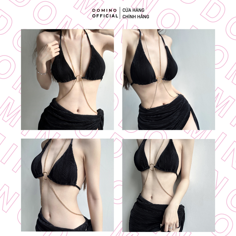 Bộ Đồ Bơi Bikini Ba Mảnh Domino Chất Liệu Cao Cấp Phong Cách Sexy | BigBuy360 - bigbuy360.vn