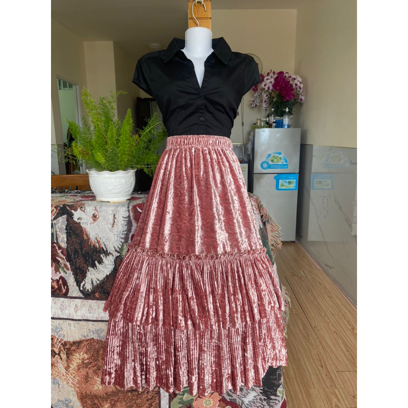 Chân váy nhung siêu đẹp