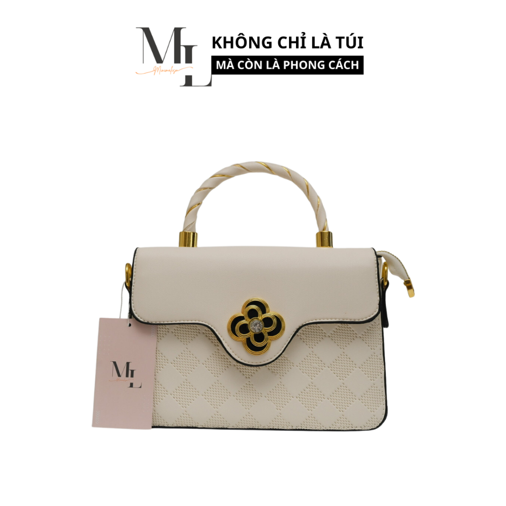 Túi xách hoa trà xoay đeo tréo đeo vai cầm tay đi tiệc đi chơi, làm quà tặng gia đình, người thân