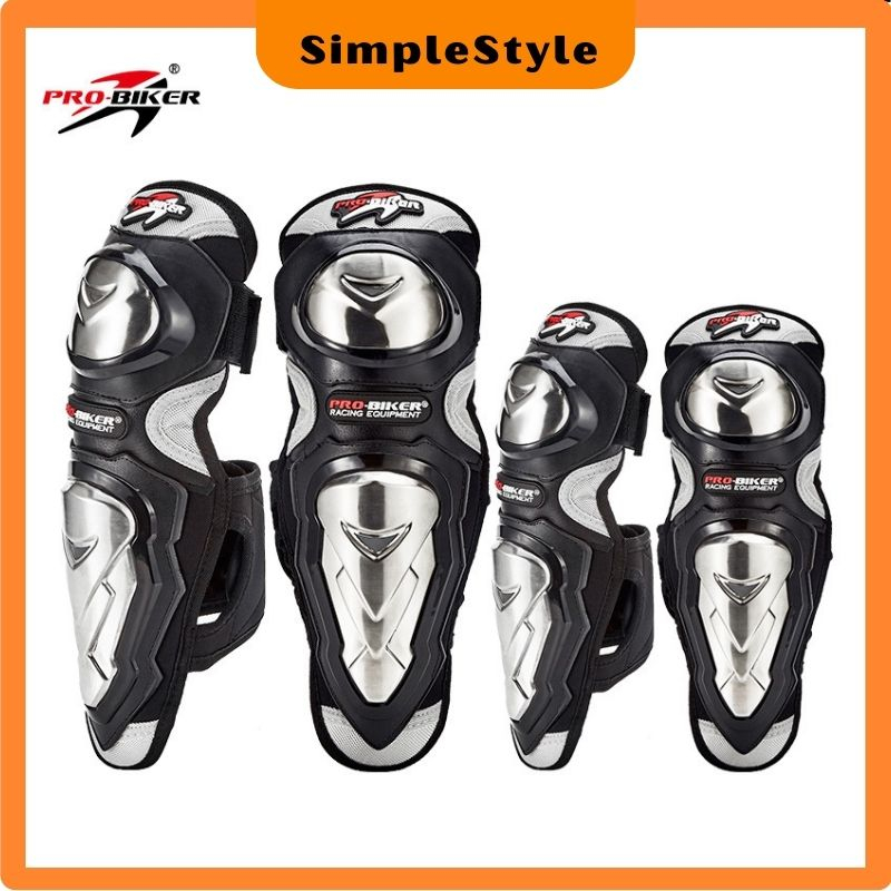 GIÁP BẢO HỘ TAY CHÂN PROBIKER INOX CHO NGƯỜI ĐI MOTO, XE MÁY GỒM 2 CHÂN VÀ 2 TAY