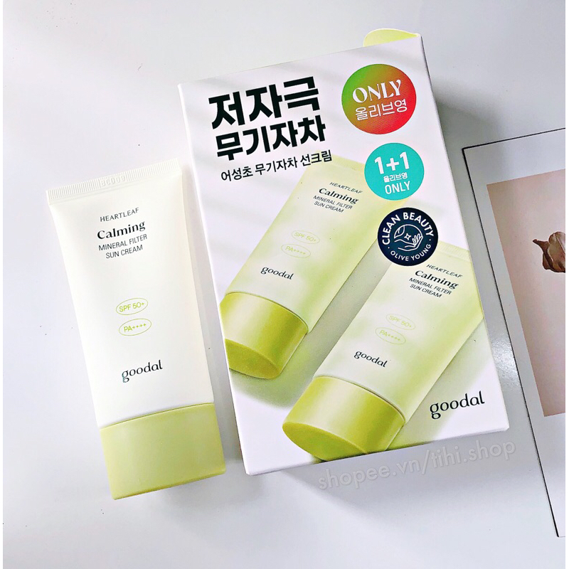 Kem chống nắng vật lý nâng tone nhẹ nhàng Calming Miner Filter Sun Cream SPF 50+ PA+++